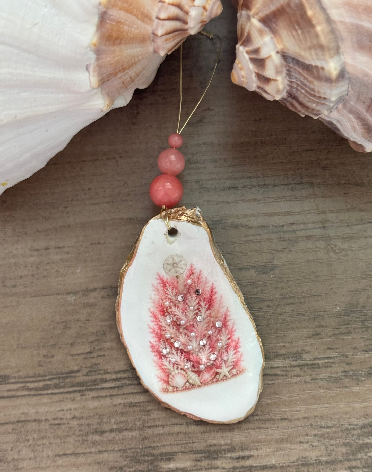 Coral Christmas Tree Ornament