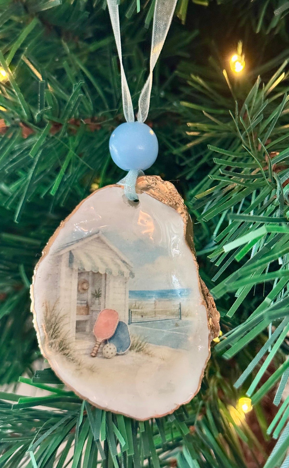 Coastal Pickleball Ornaments
