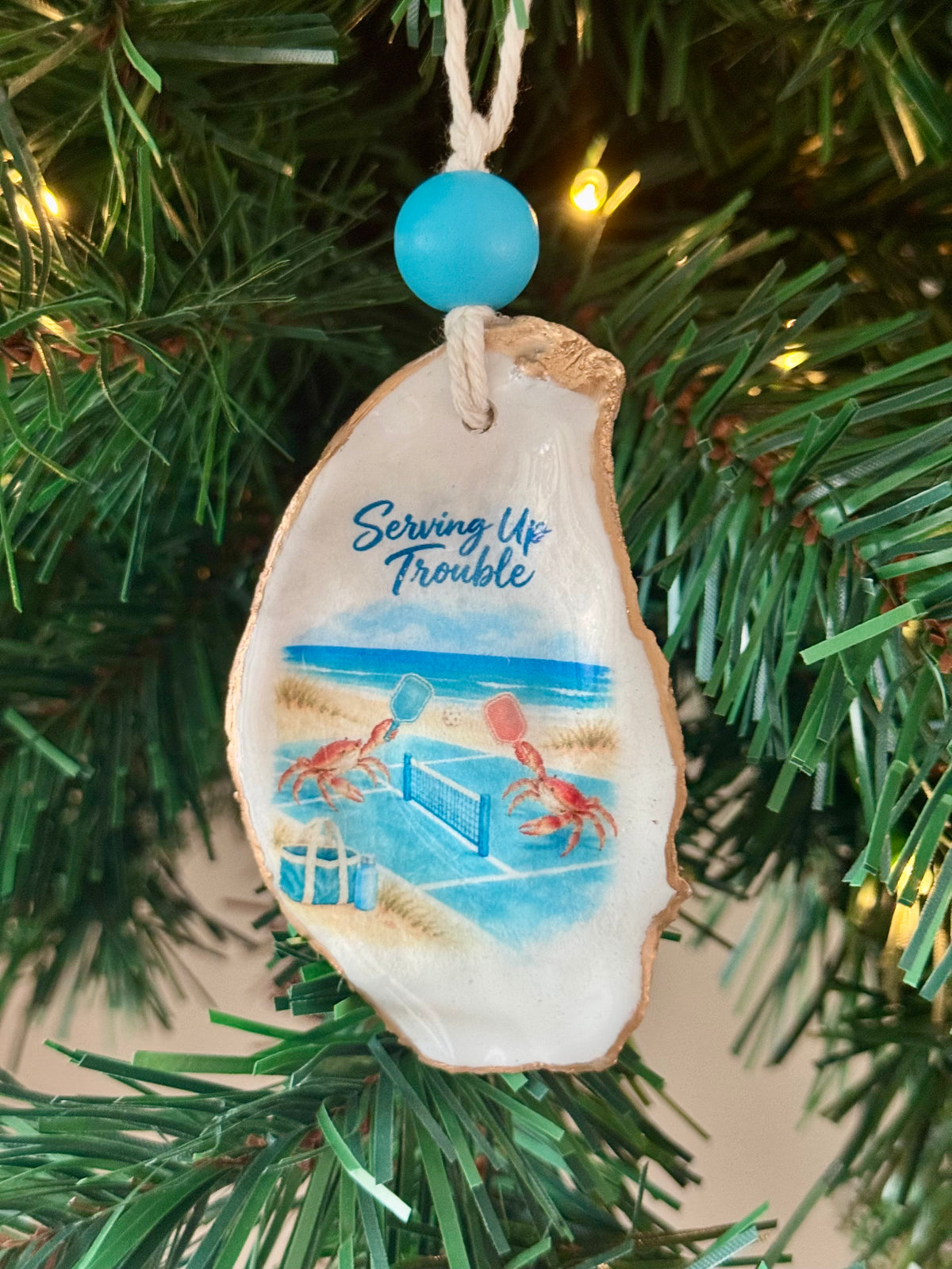 Coastal Pickleball Ornaments
