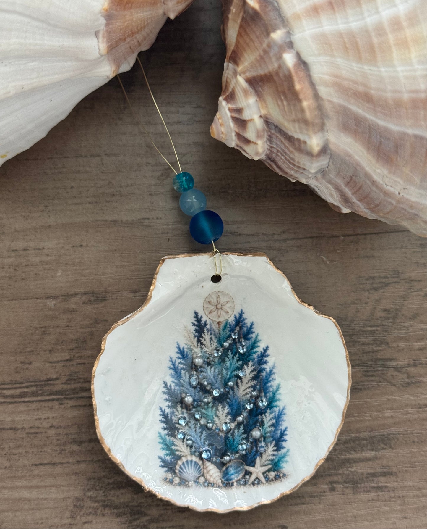 Coral Christmas Tree Ornament