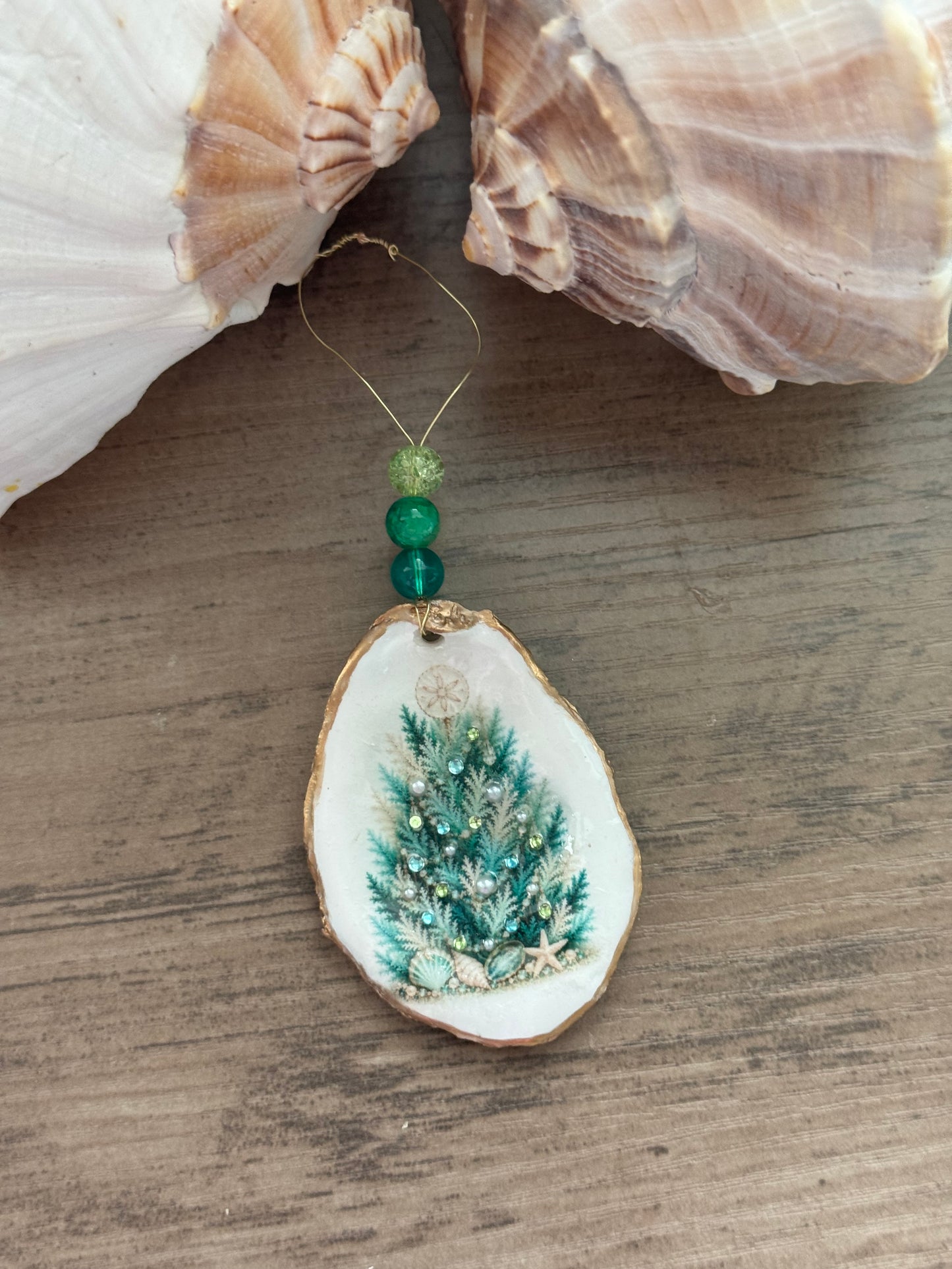 Coral Christmas Tree Ornament
