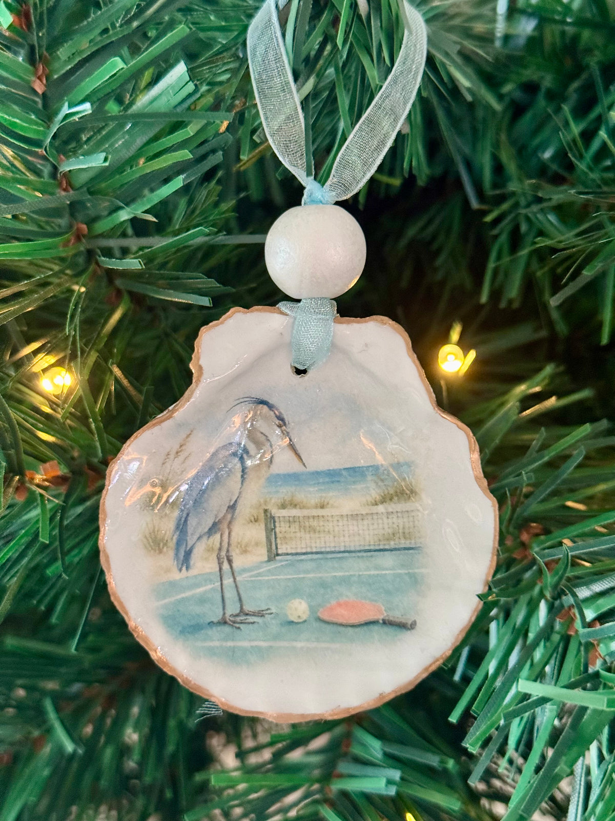 Coastal Pickleball Ornaments