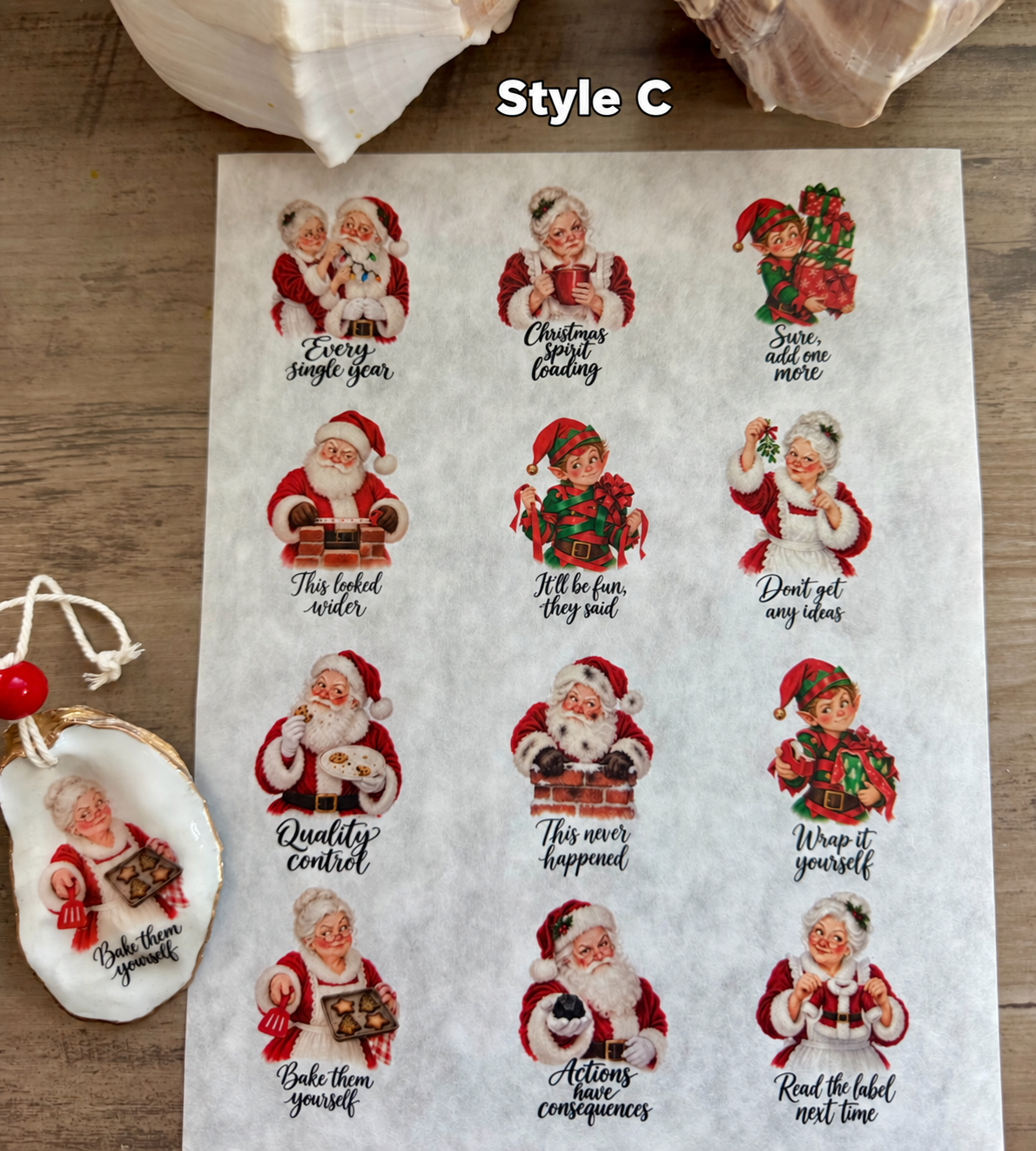North Pole Attitude Decoupage Rice Paper