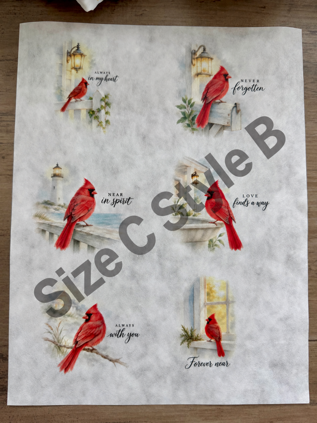 Forever Near Decoupage Rice Paper
