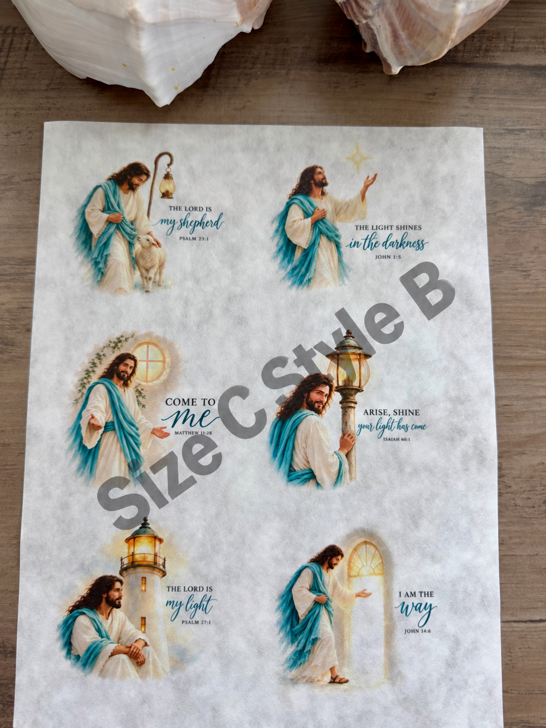 Jesus and Light Decoupage Rice Paper