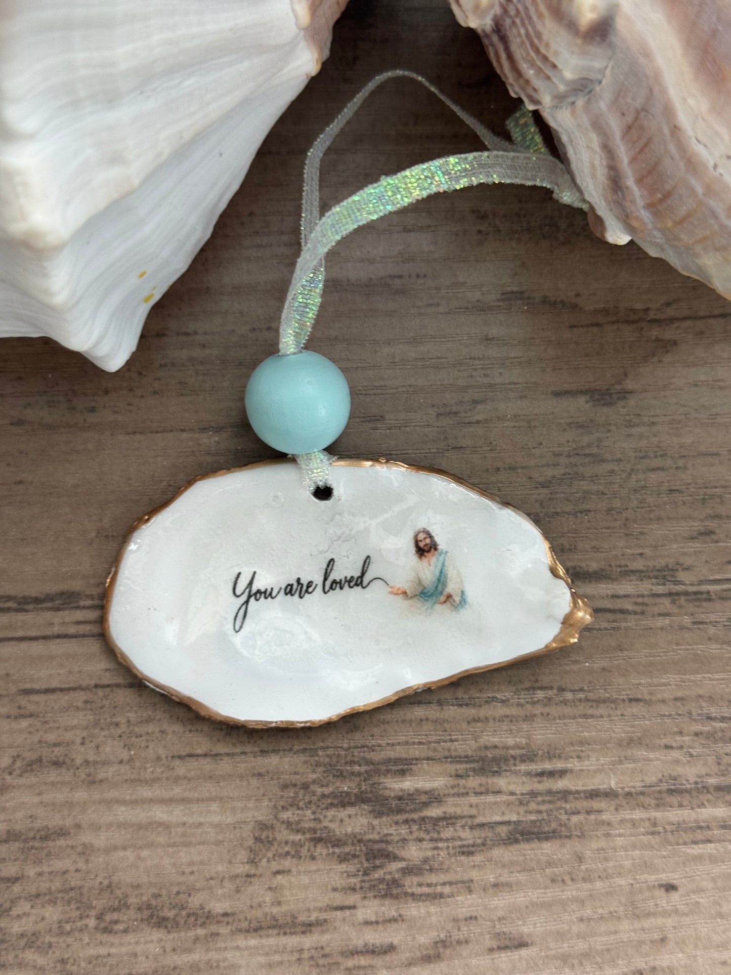 Words of Hope Shell Ornament