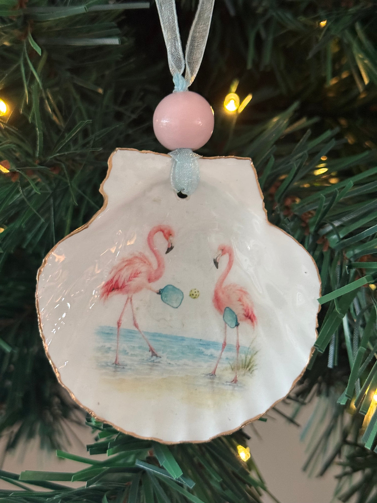 Coastal Pickleball Ornaments