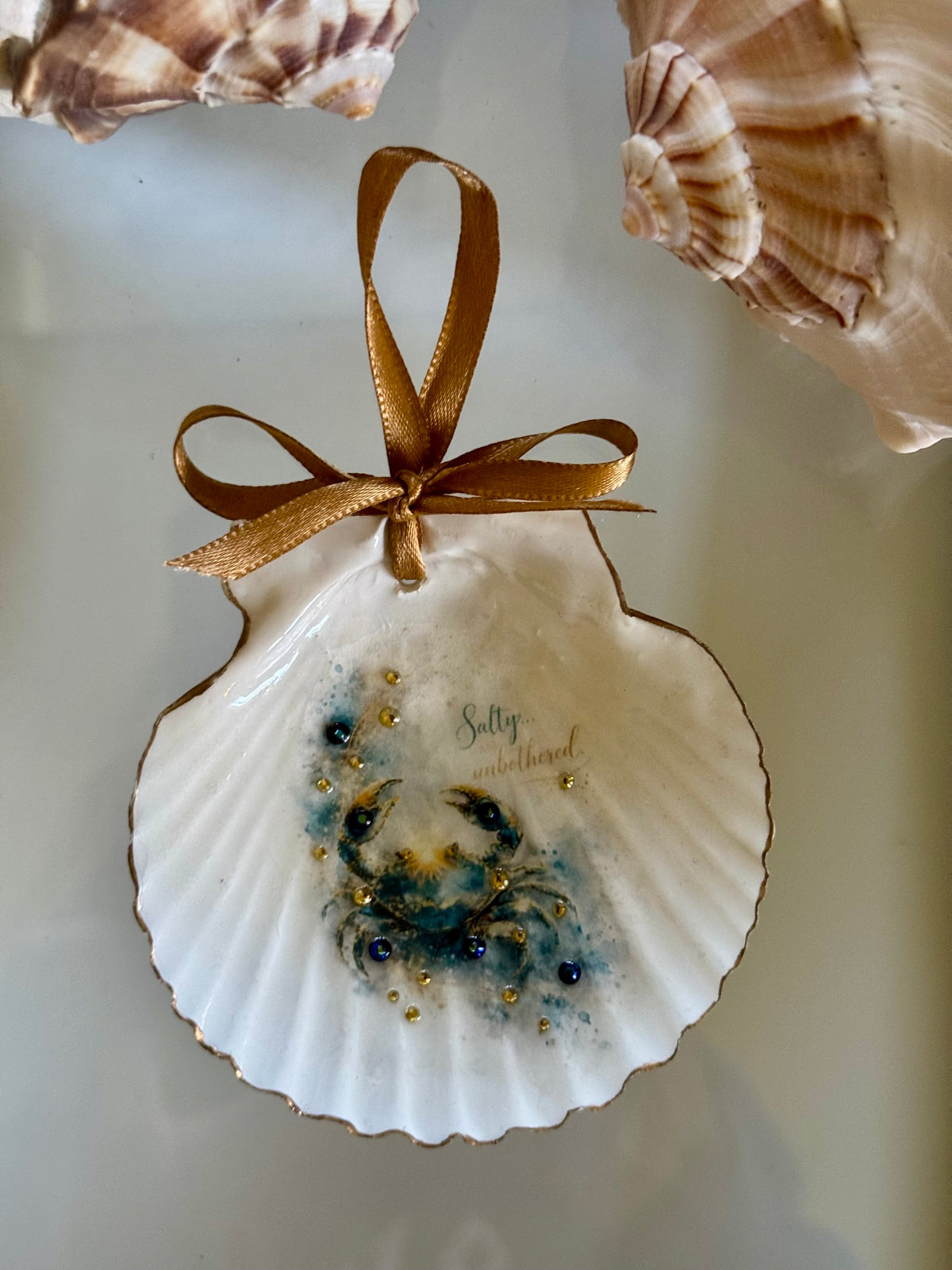Bejeweled Salty Crab Ornament