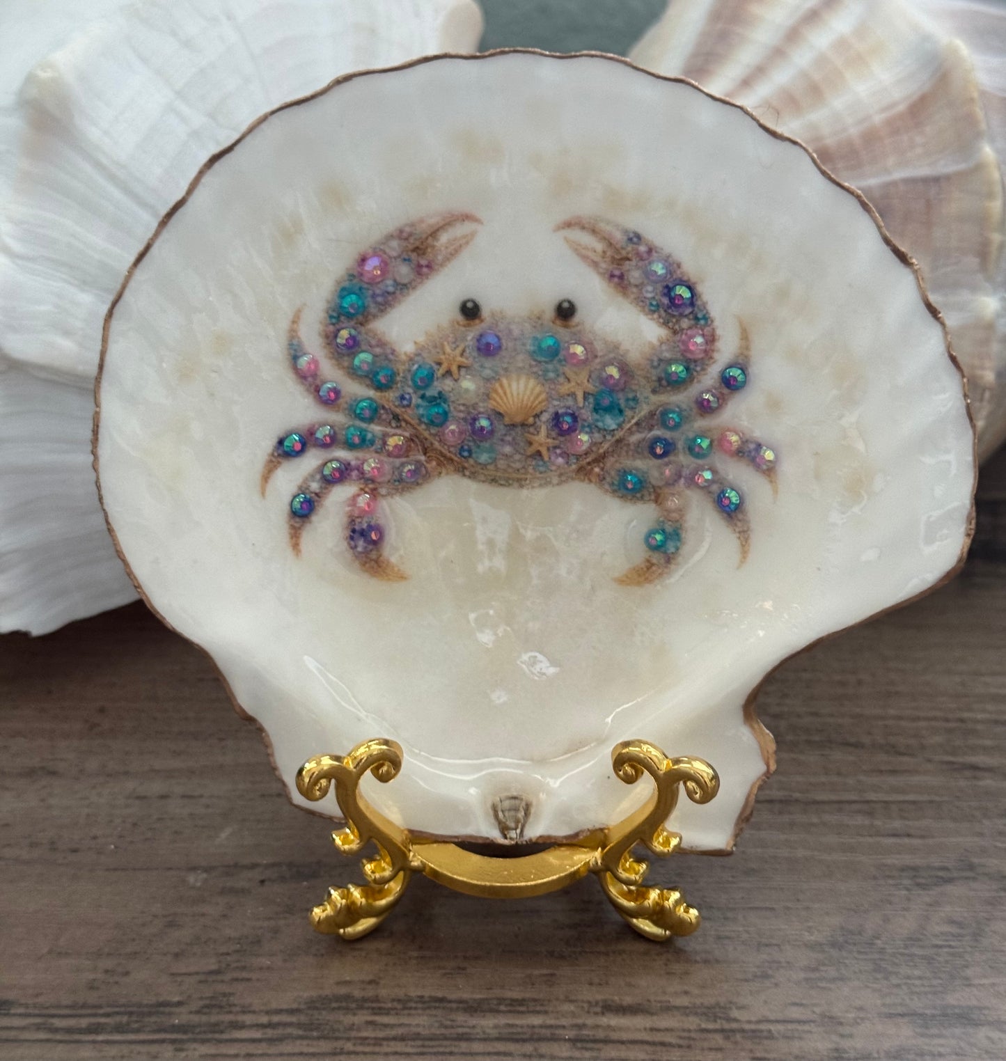 Jeweled Tides Scallop Shell