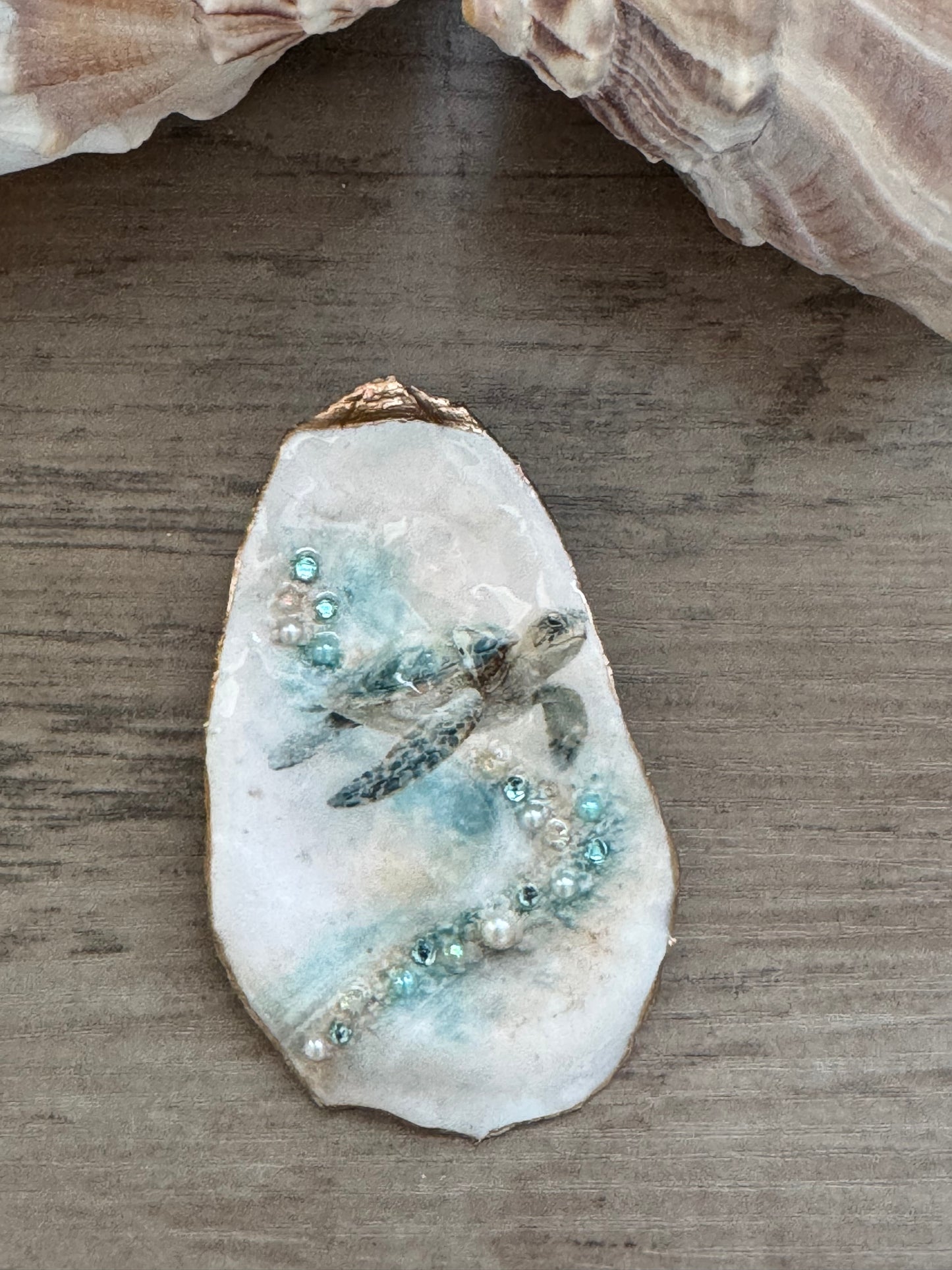 Jeweled Tides Oyster Shell