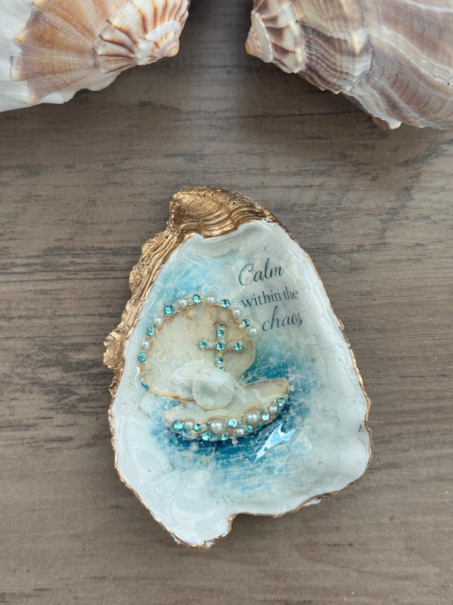 Jeweled Tides Oyster Shell