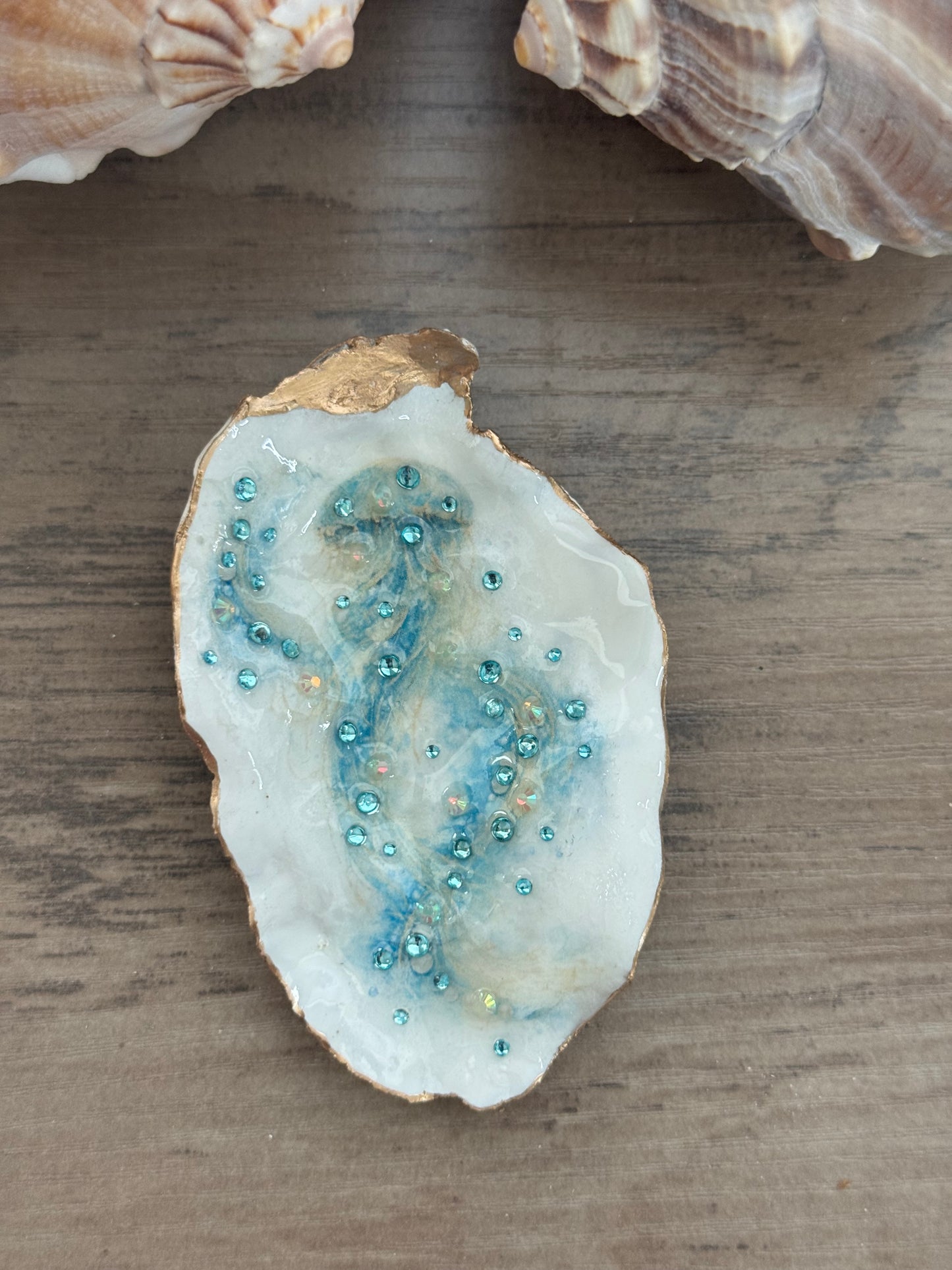 Jeweled Tides Oyster Shell