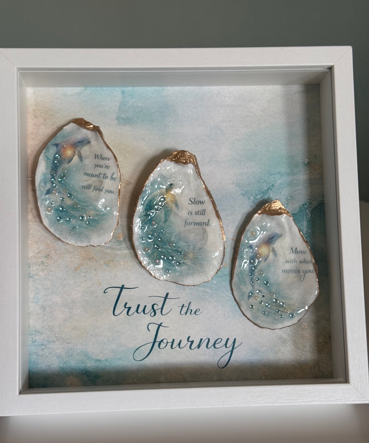 Trust the Journey Coastal Shadow Box
