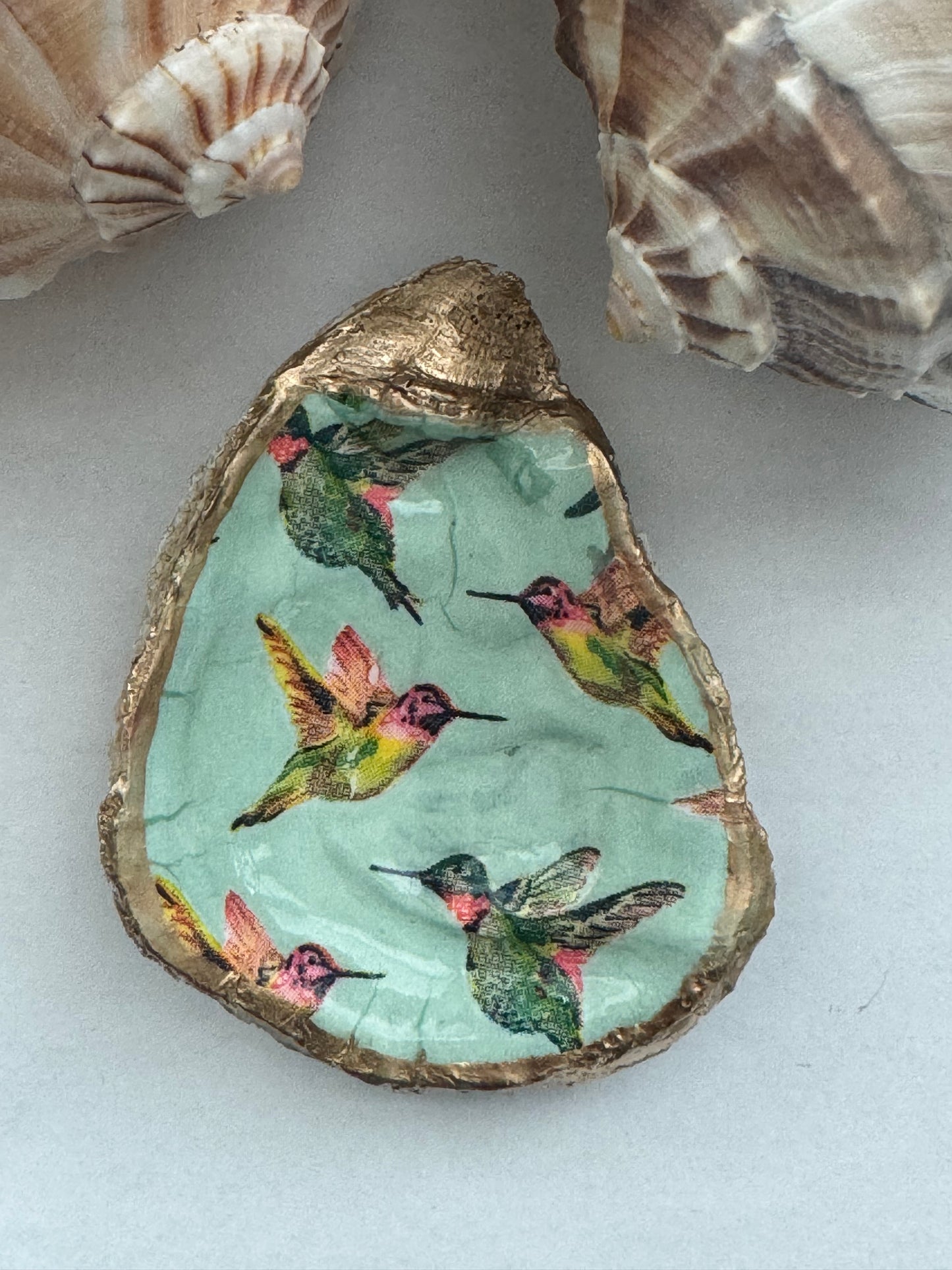 Decoupage Oyster Shell