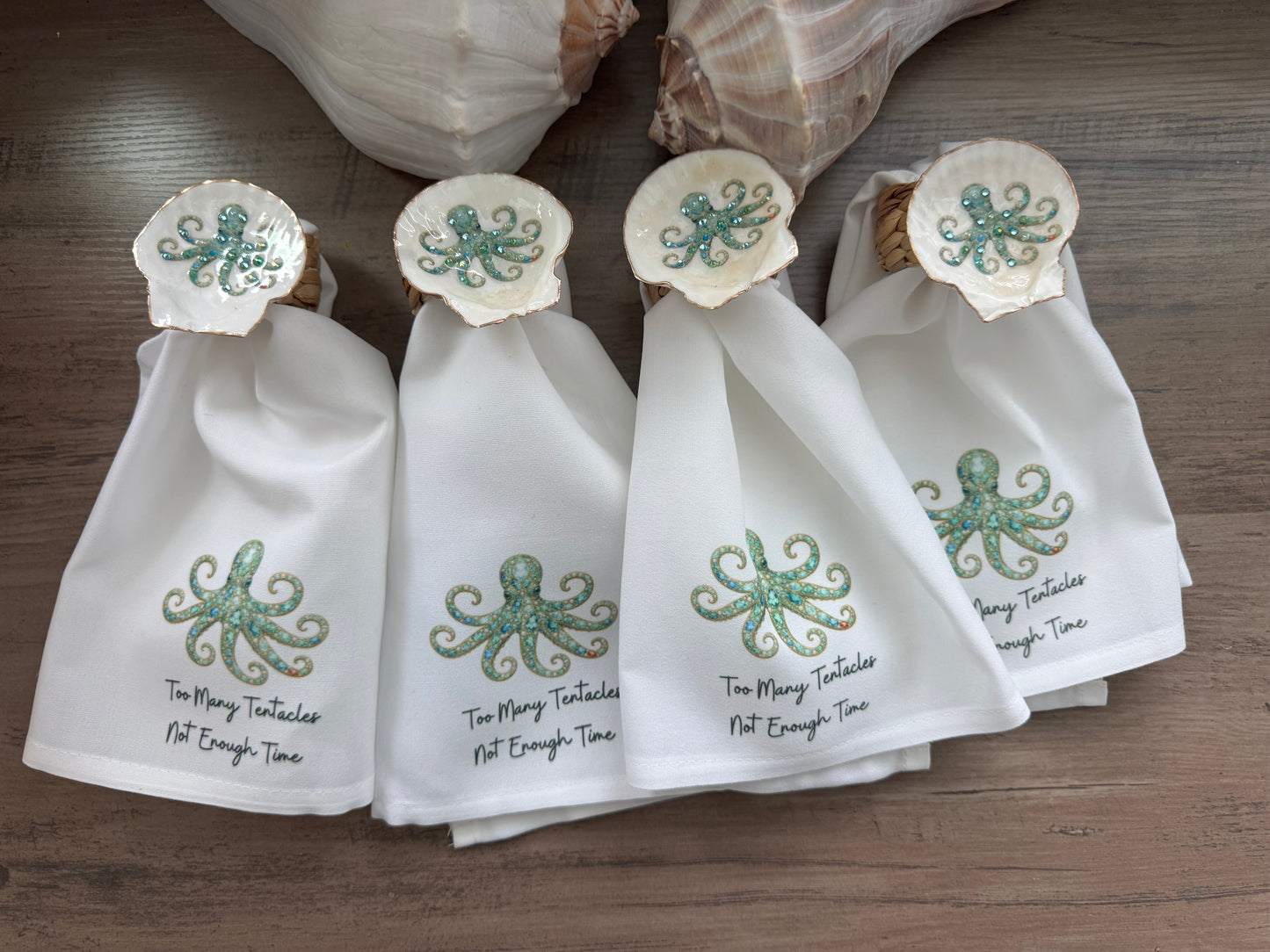 Too Many Tentacles...Jeweled Octopus Coastal Entertaining Set