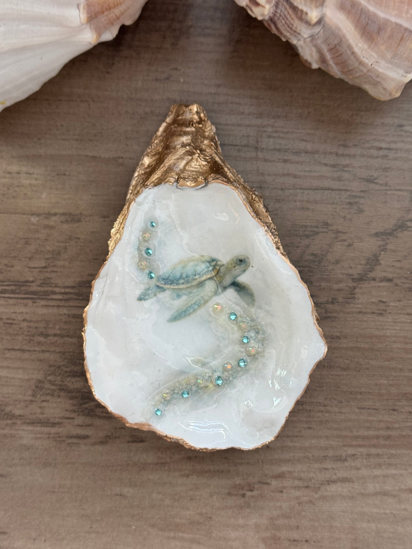 Jeweled Tides Oyster Shell