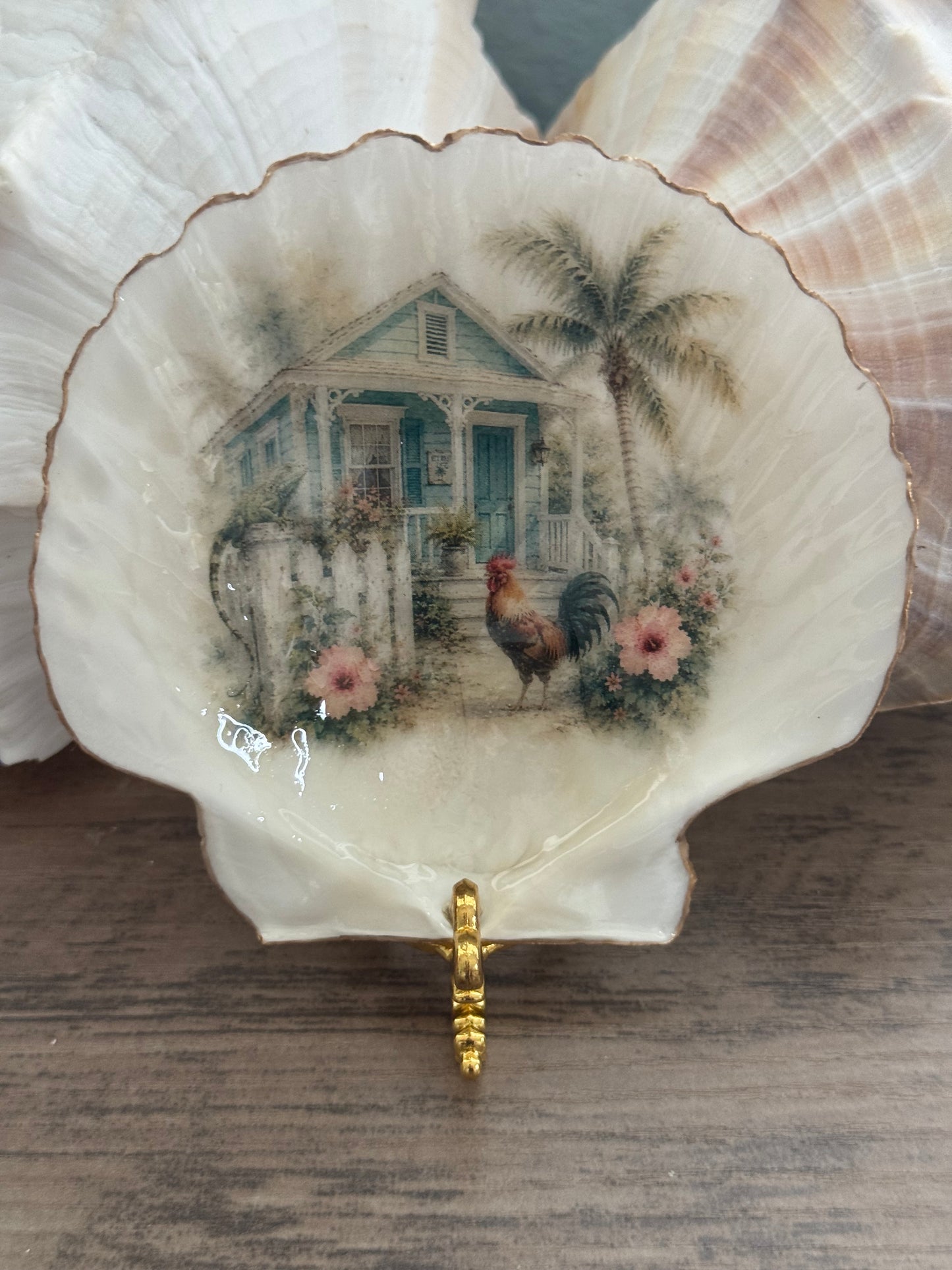 Teal Cottage Scallop Shell