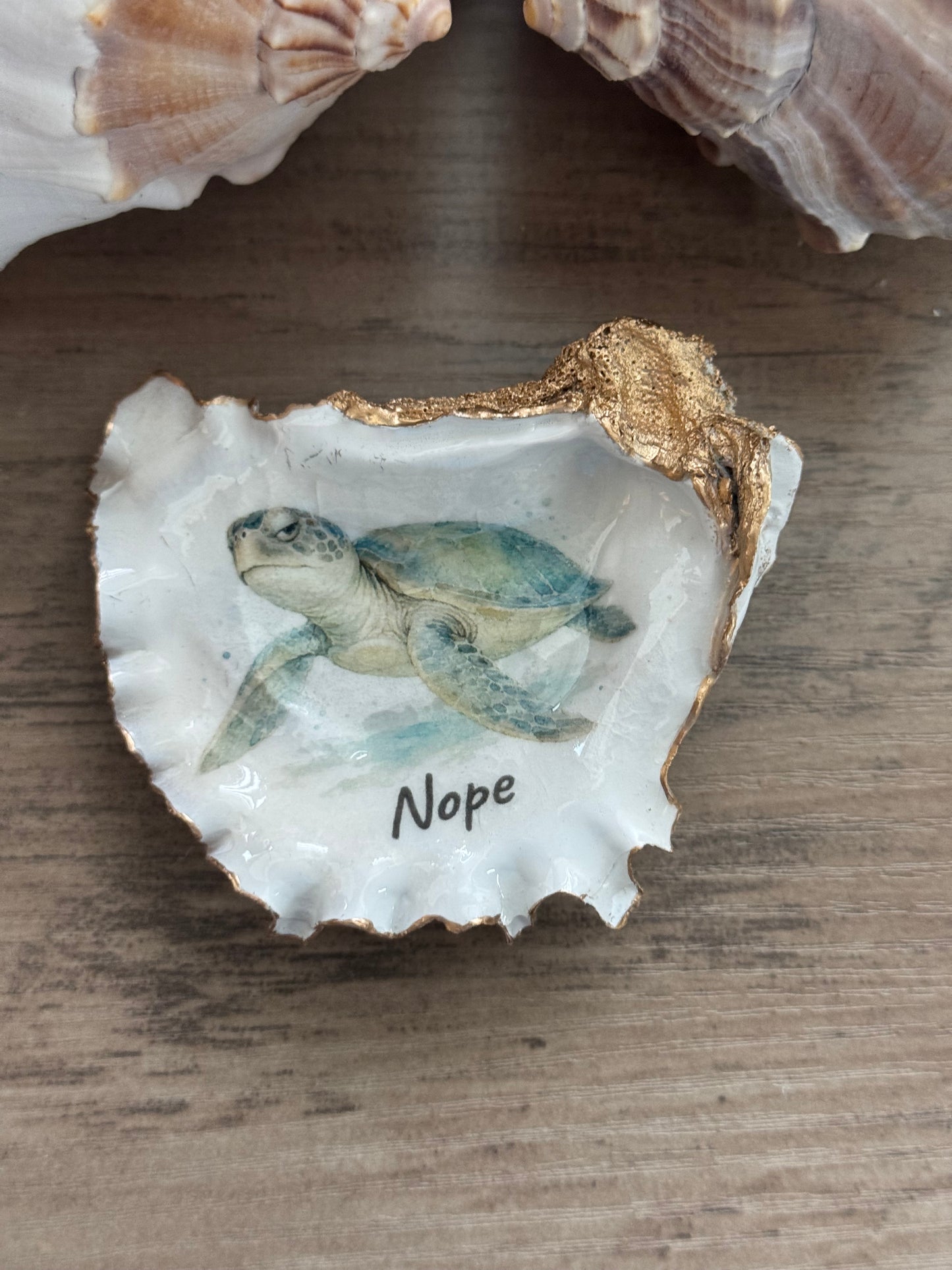 Coastal Attitude Oyster Shell Trinket Dish