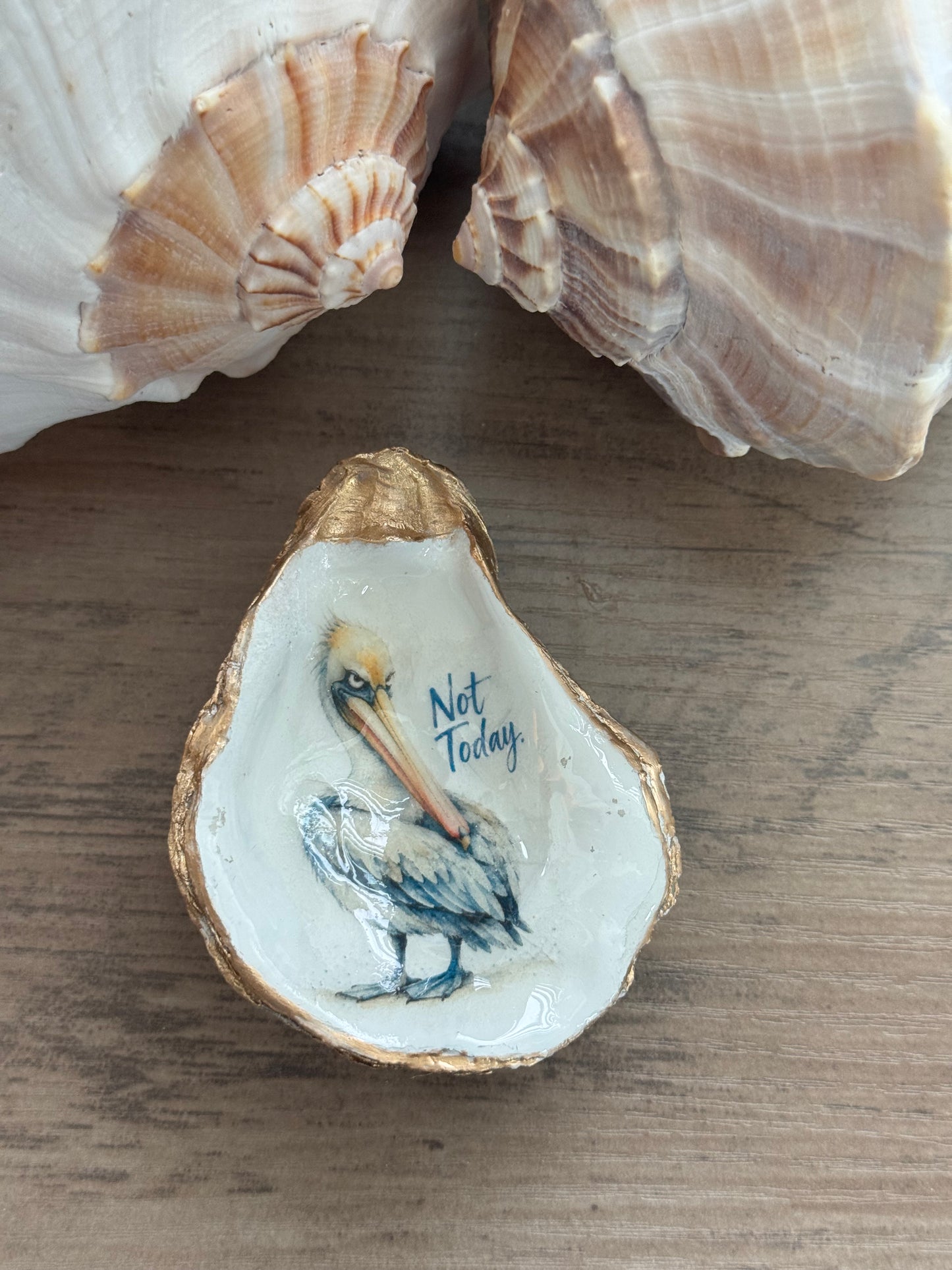Coastal Attitude Oyster Shell Trinket Dish