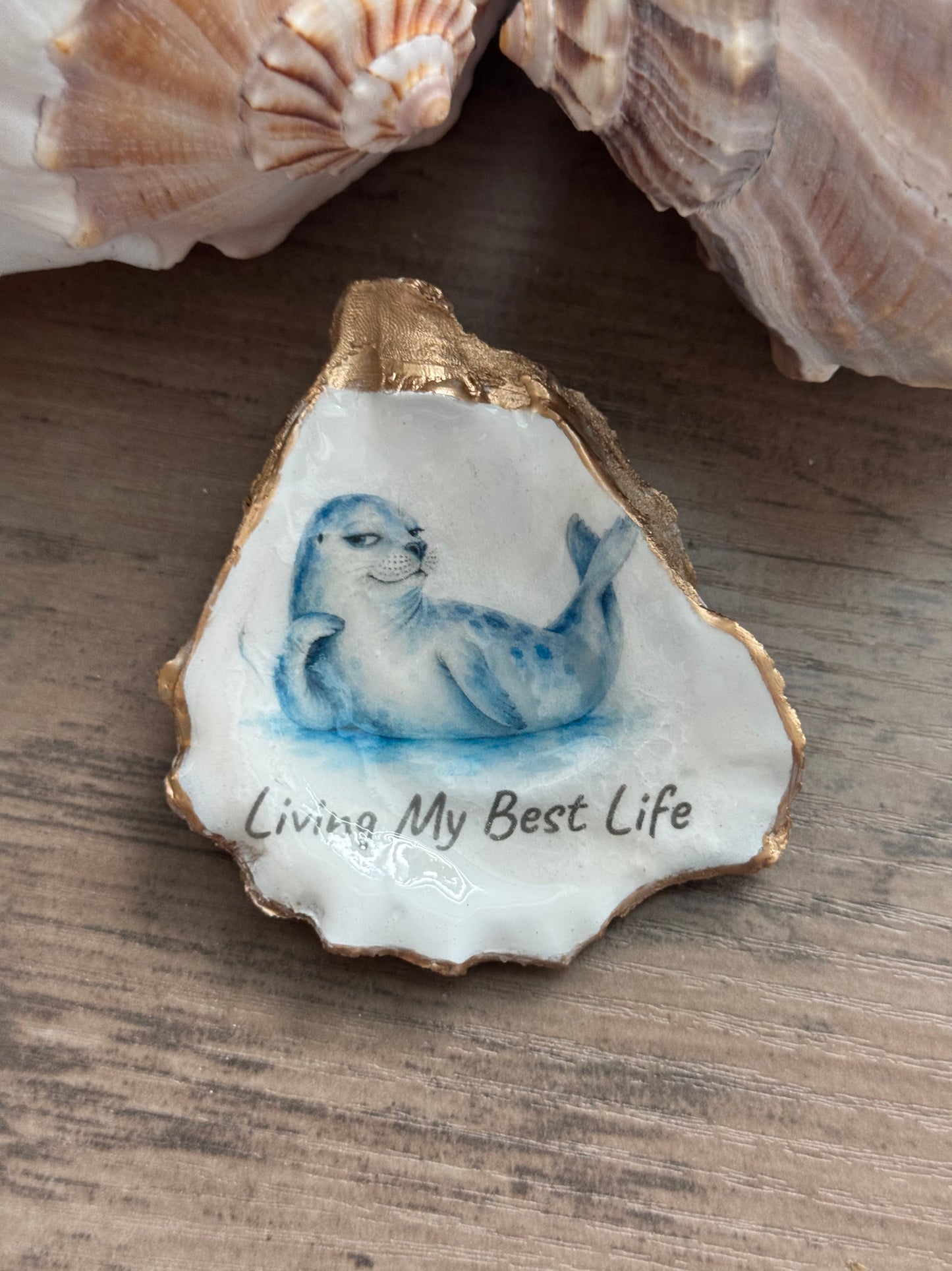 Coastal Attitude Oyster Shell Trinket Dish