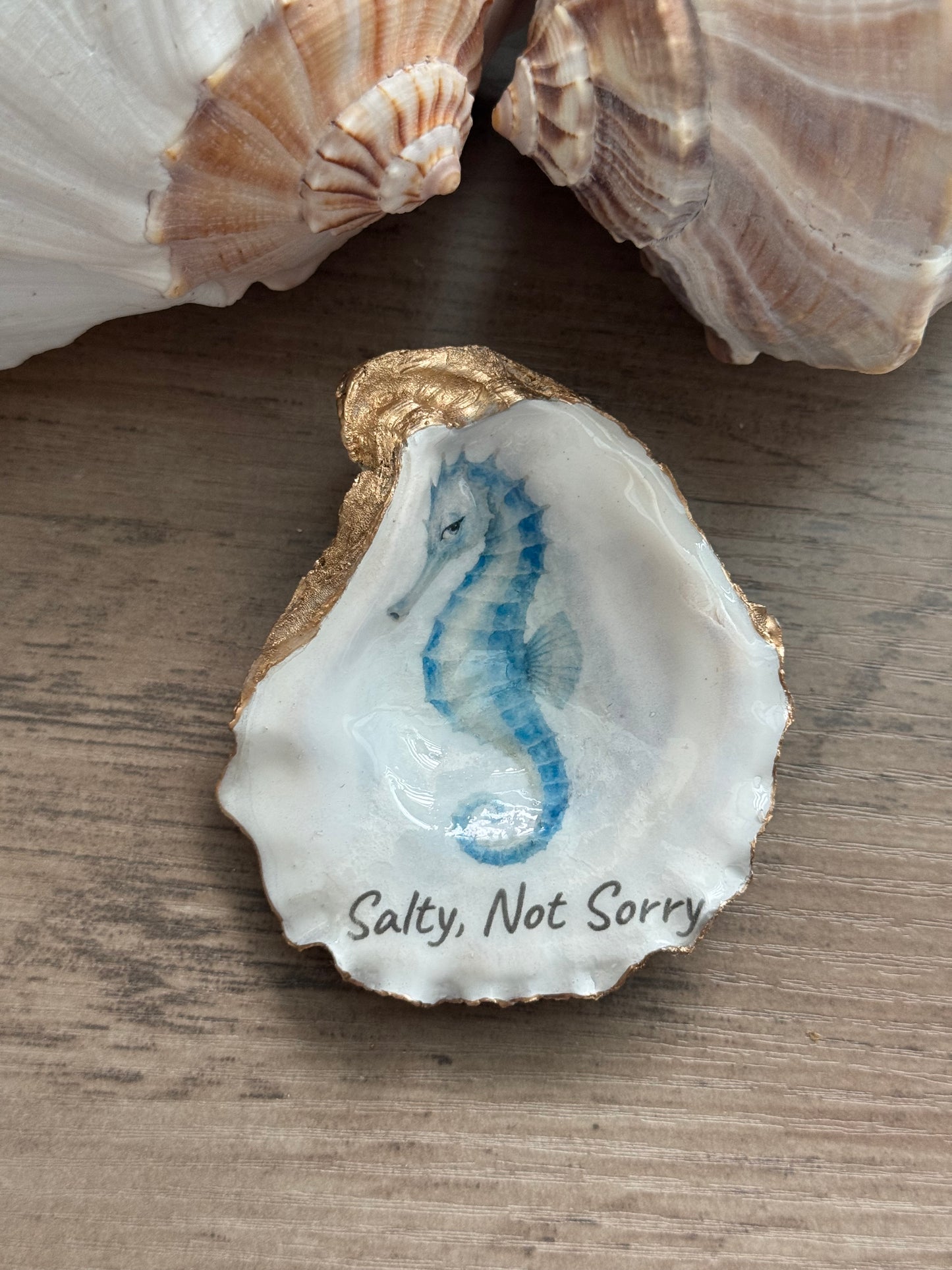Coastal Attitude Oyster Shell Trinket Dish