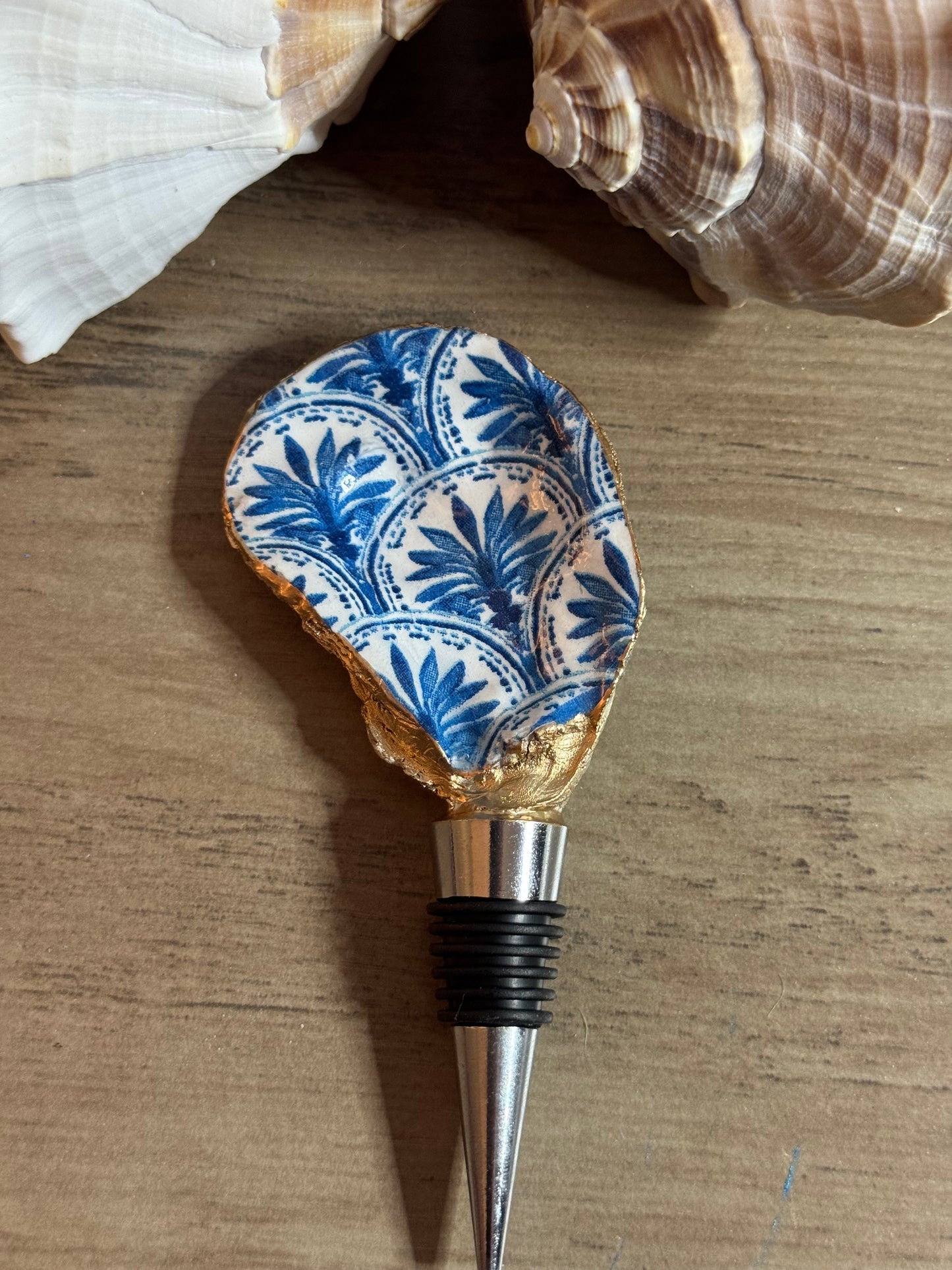 Oyster Shell Wine Bottle Stopper