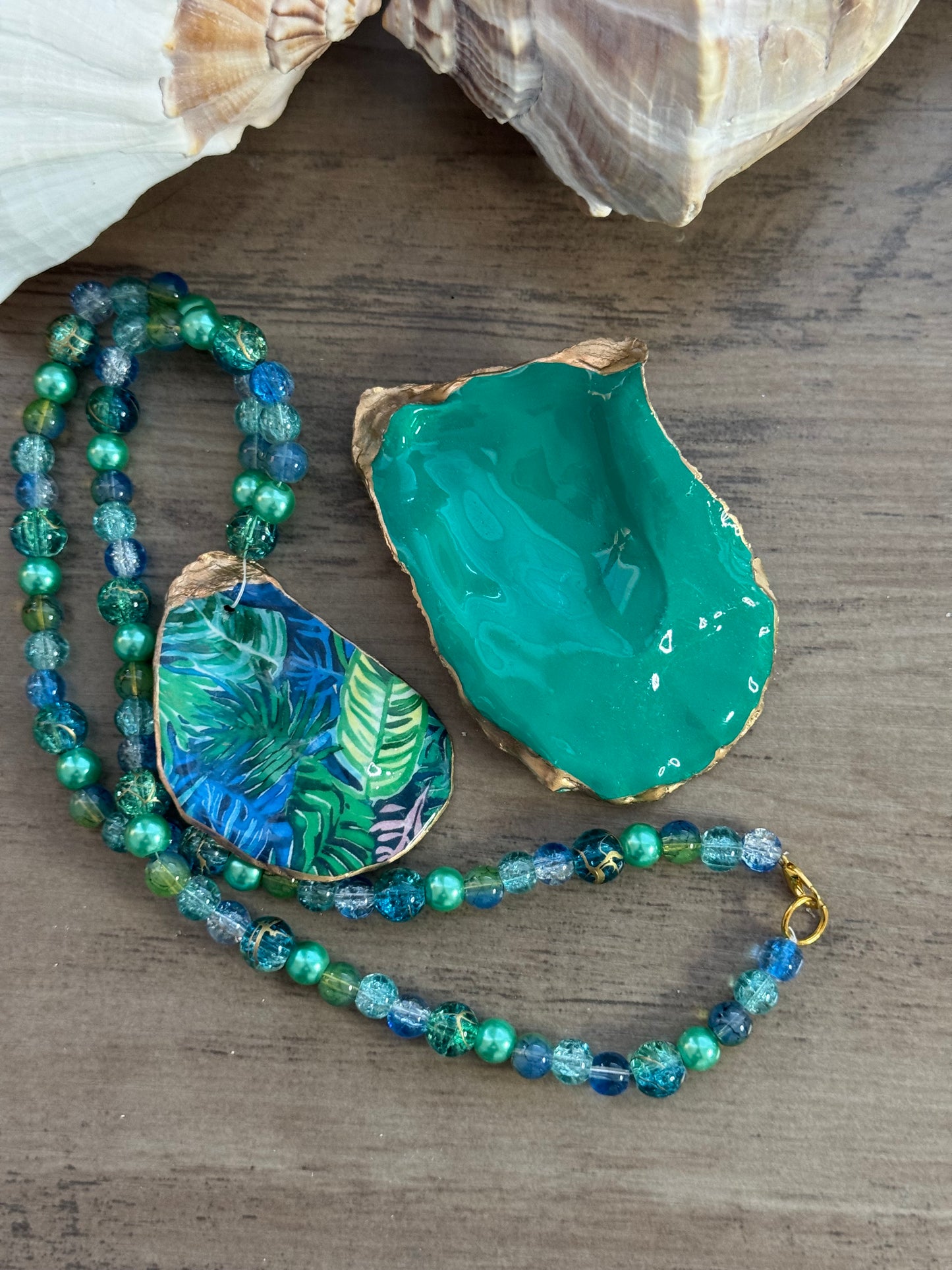 Seaside Expressions Trinket Tray with Necklace