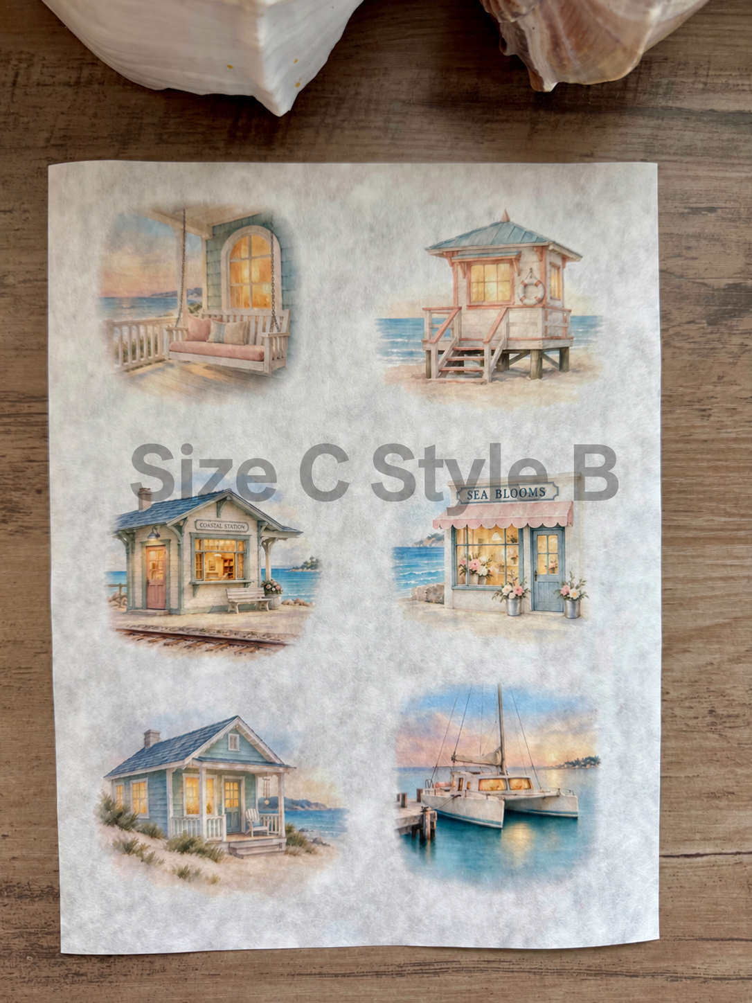 Coastal Glow Decoupage Paper