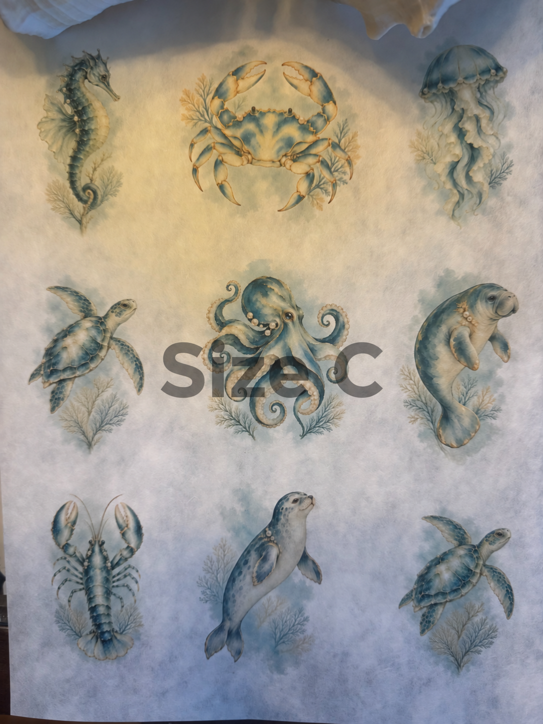 Gilded Tides Decoupage Rice Paper