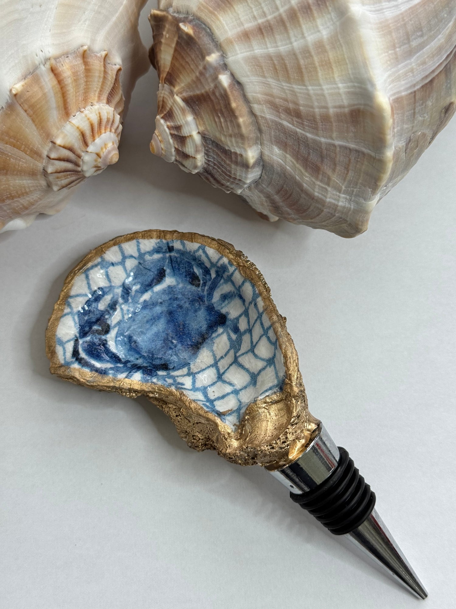 Oyster Shell Wine Bottle Stopper
