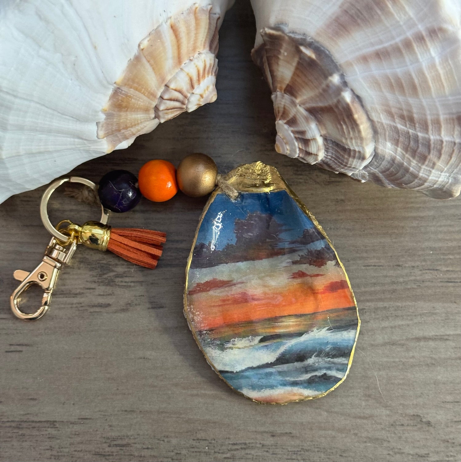 Golden Hour Coast Keychains/Bag Charms