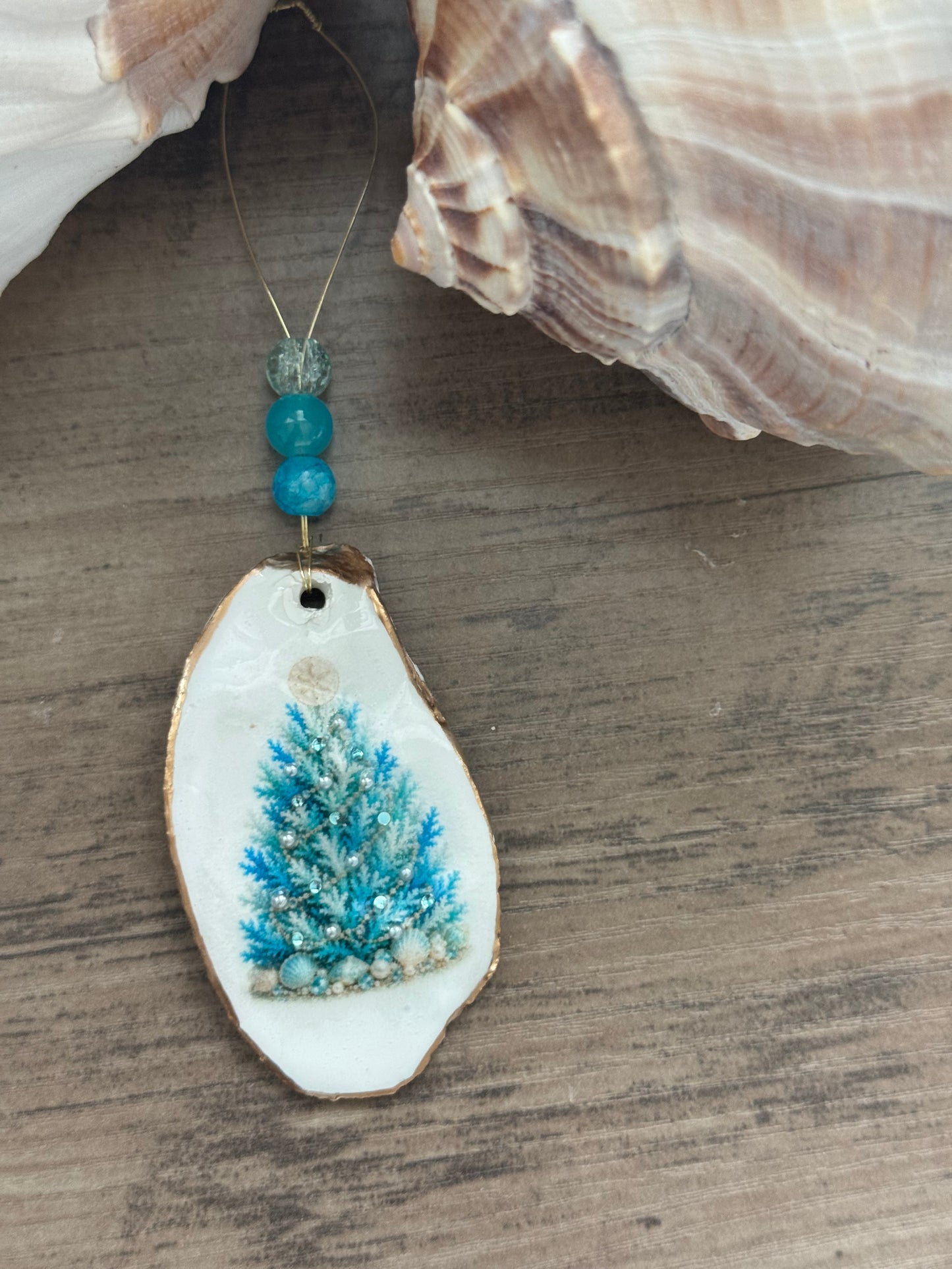Coral Christmas Tree Ornament