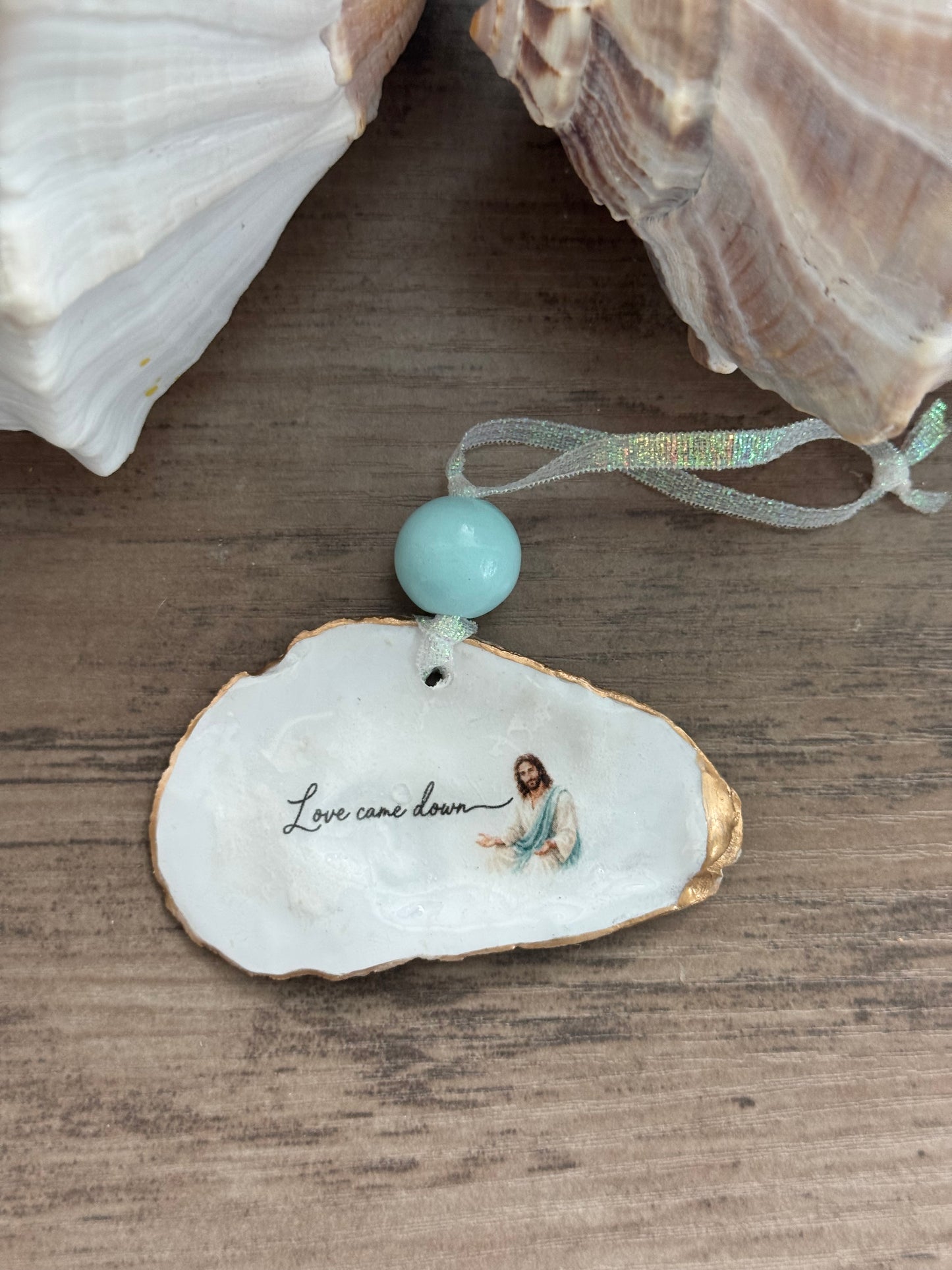 Words of Hope Shell Ornament
