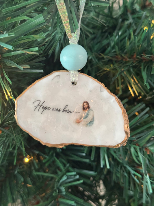 Words of Hope Shell Ornament