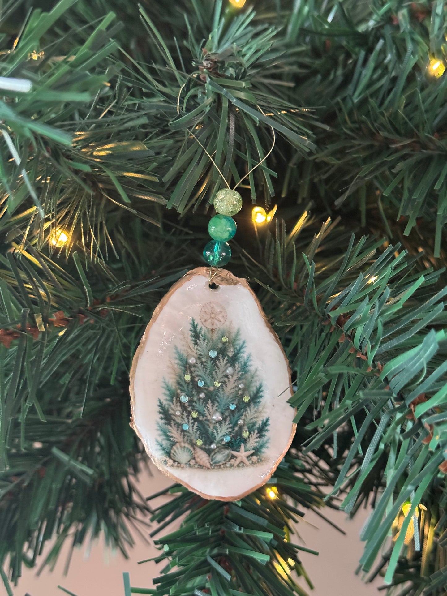 Coral Christmas Tree Ornament