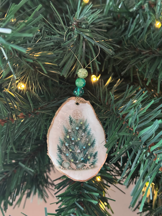 Coral Christmas Tree Ornament