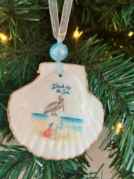 Coastal Pickleball Ornaments