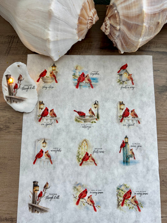 Together in Light Decoupage Rice Paper