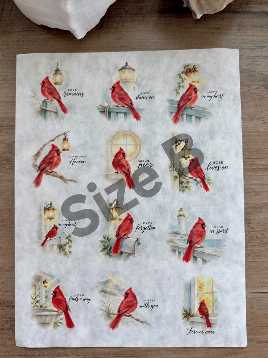 Forever Near Decoupage Rice Paper