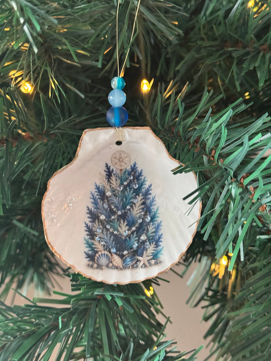 Coral Christmas Tree Ornament