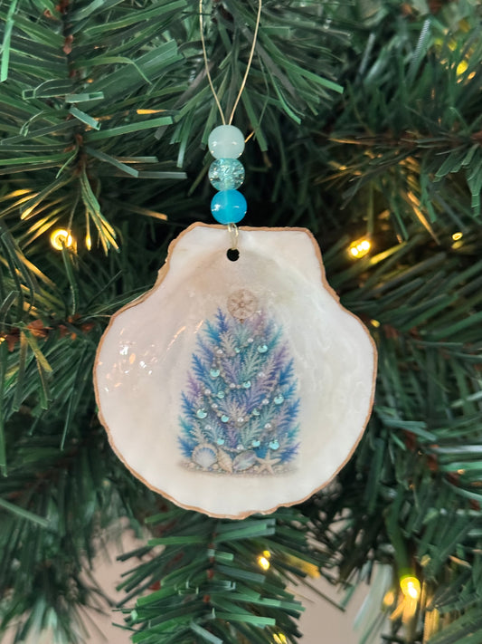 Coral Christmas Tree Ornament