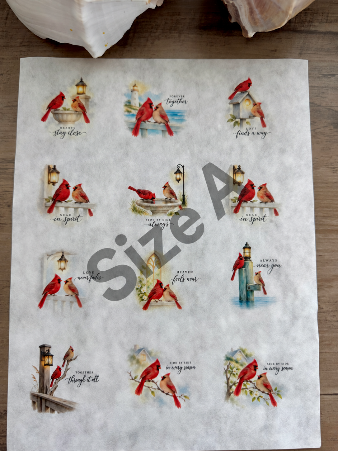 Together in Light Decoupage Rice Paper