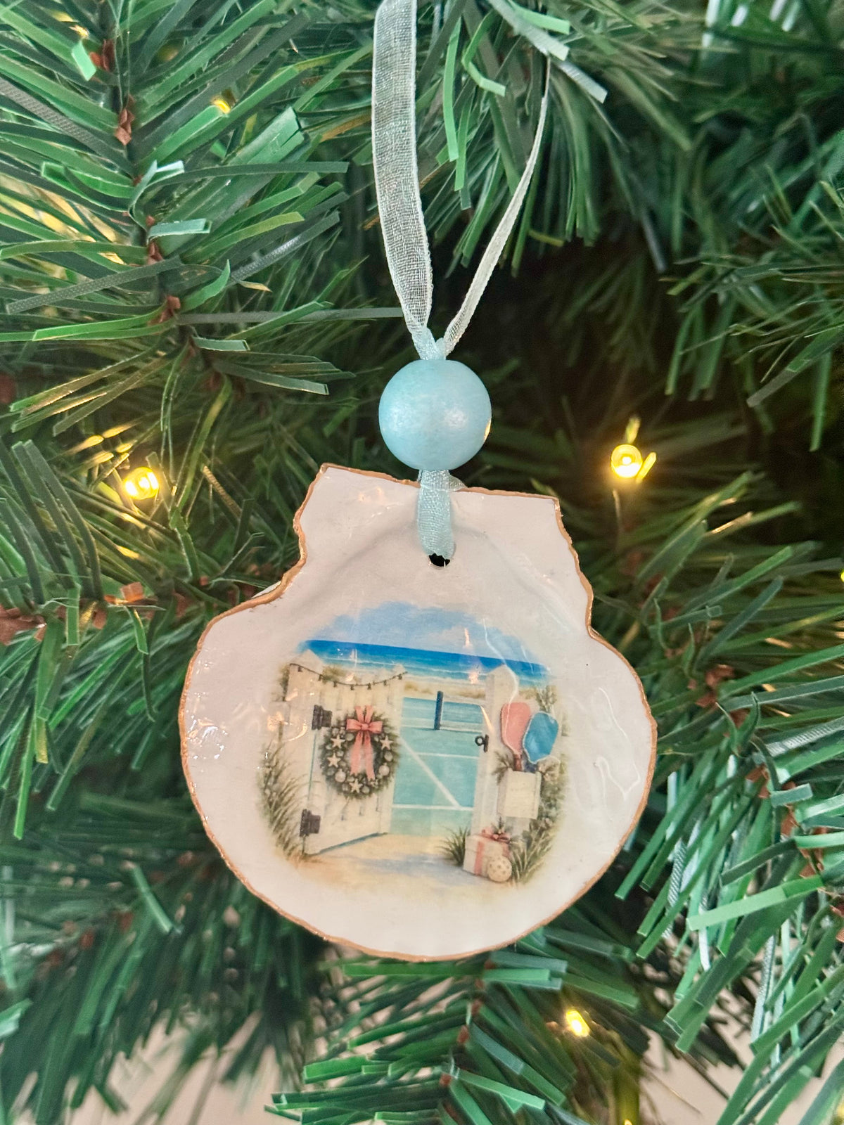 Coastal Pickleball Ornaments