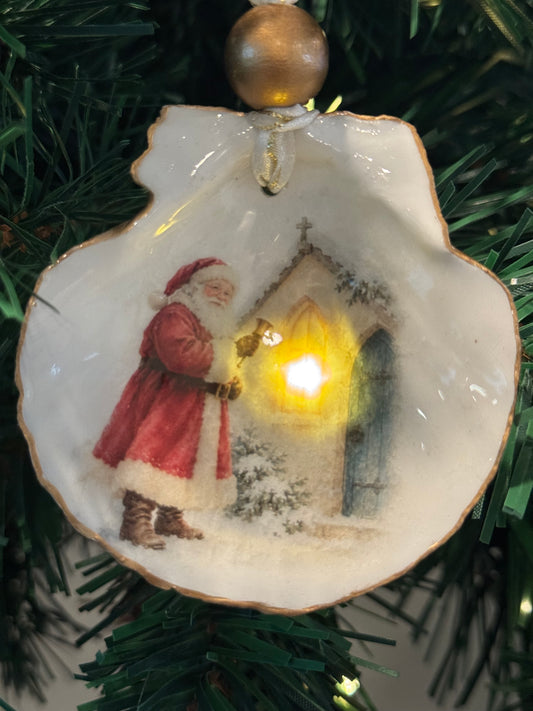 Santa Christmas Glow Lighted Shells