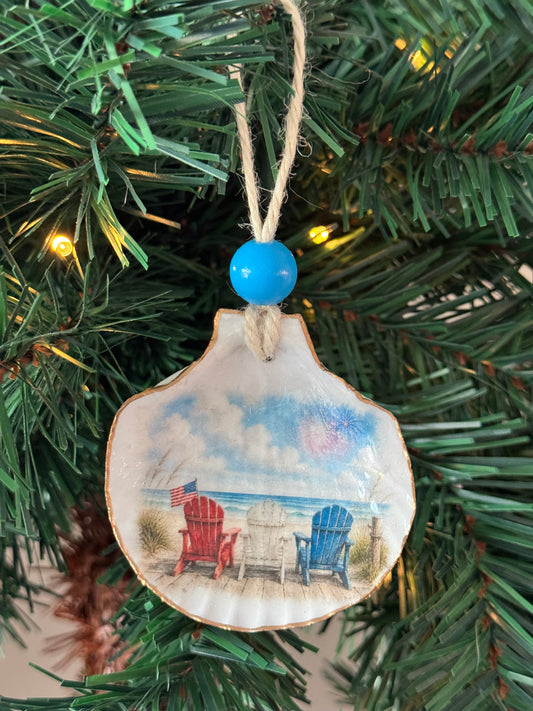Coastal Americana Shell Ornament