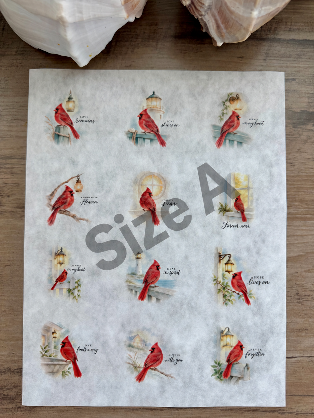Forever Near Decoupage Rice Paper