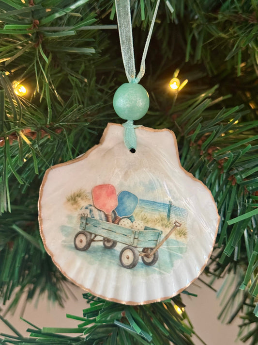 Coastal Pickleball Ornaments