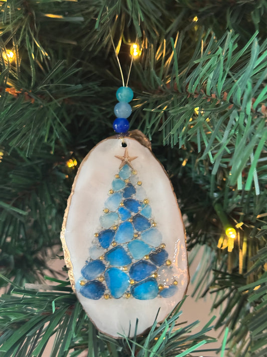 Sea Glass Christmas Tree Ornament