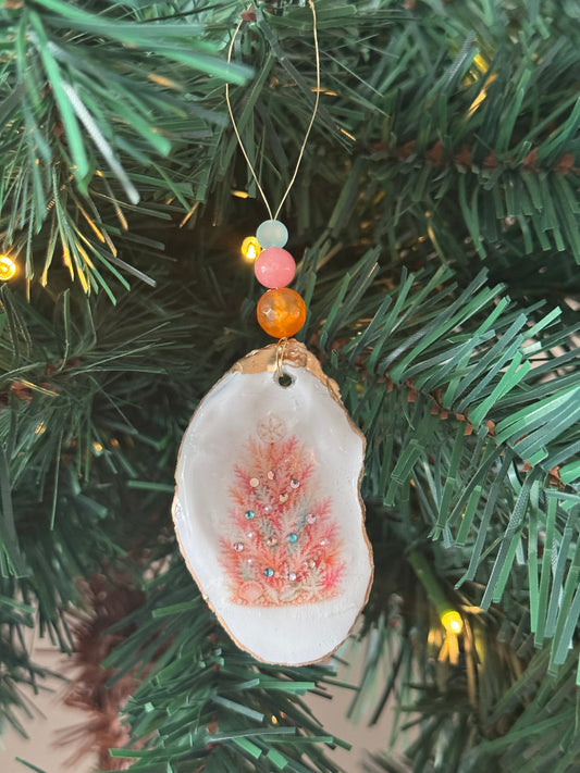 Coral Christmas Tree Ornament