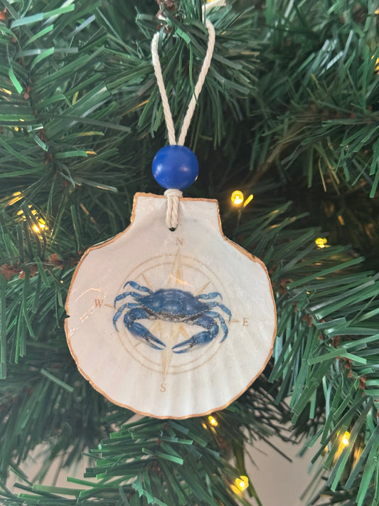 Nautical Compass Shell Ornaments